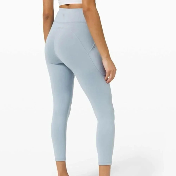 Lululemon sz 4 Invigorate High-Rise Tight 25" Chambray great pre owned condition - Picture 2 of 14